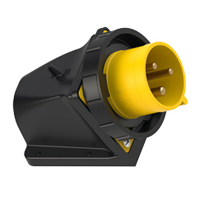IEC 60309 Wall Mount Inlet Straight Type, IP67 Rated, 30 Amp 120 Volt, 4H, IEC 309